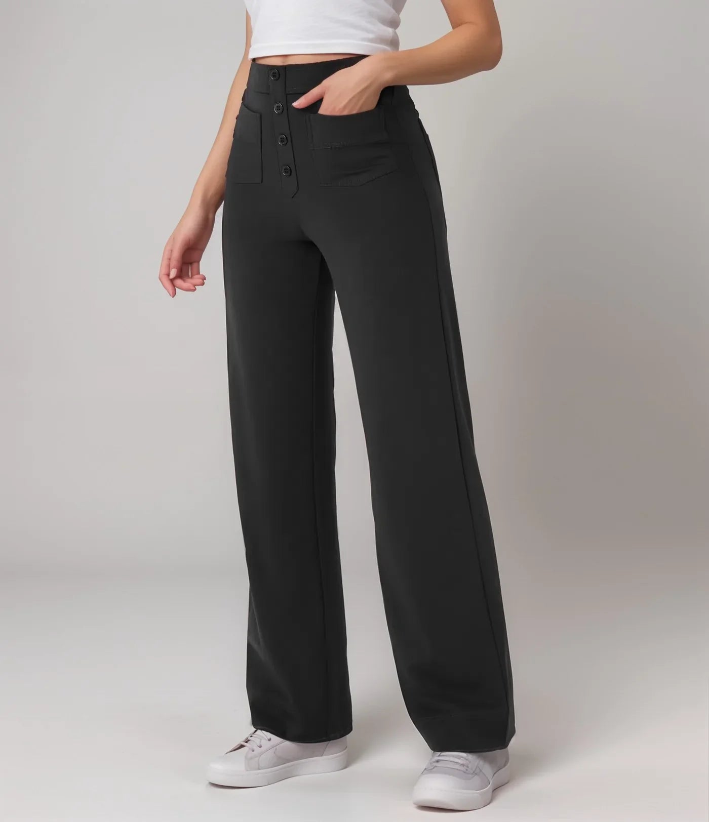 Elisha - Elastische broek met hoge taille - 1+1 kostenlos