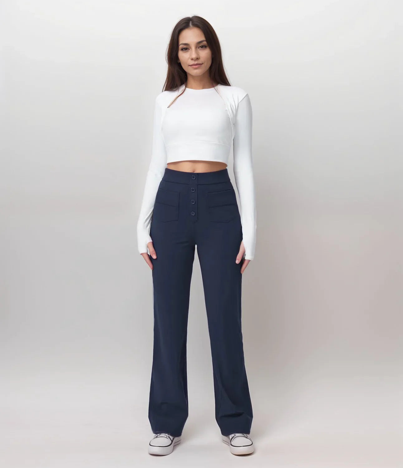 Elisha - Elastische broek met hoge taille - 1+1 kostenlos