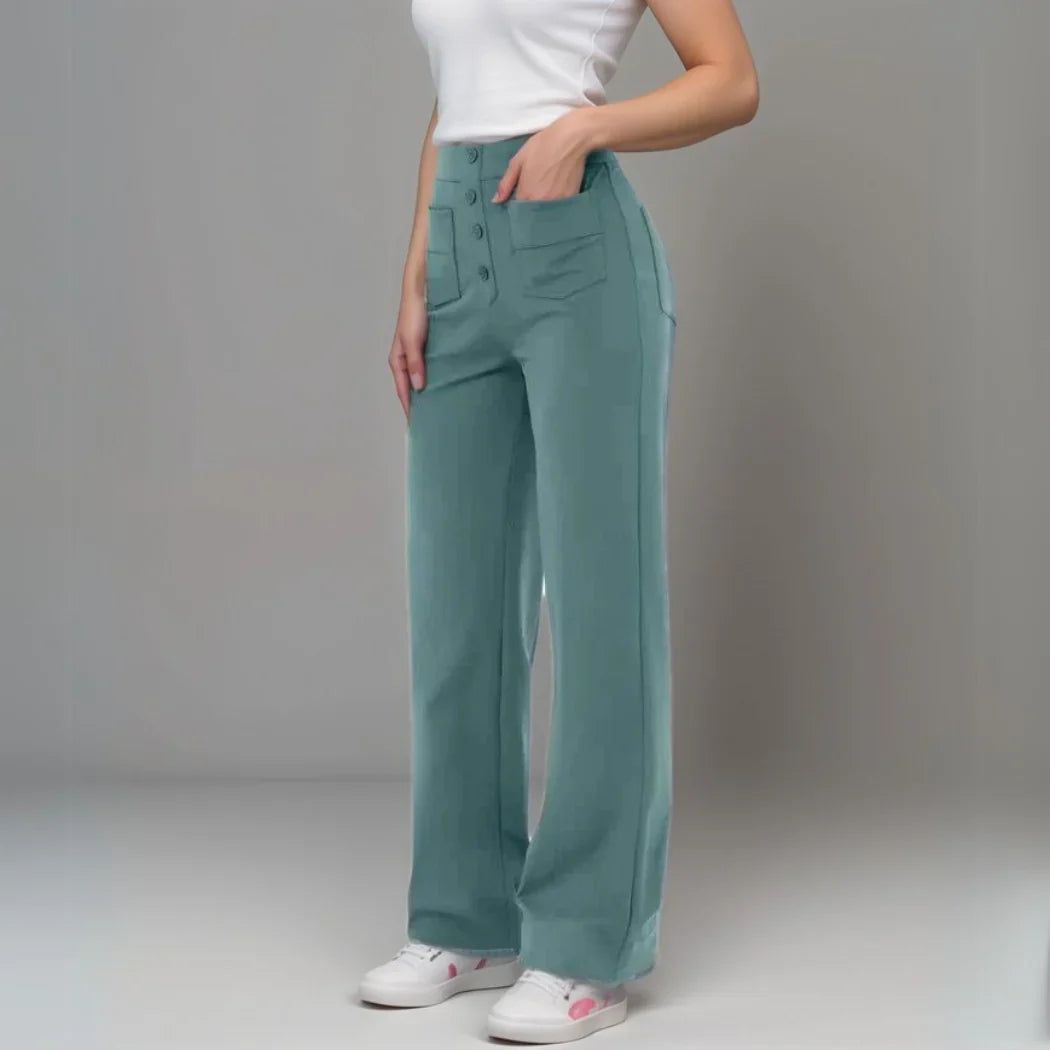 Elisha - Elastische broek met hoge taille - 1+1 kostenlos