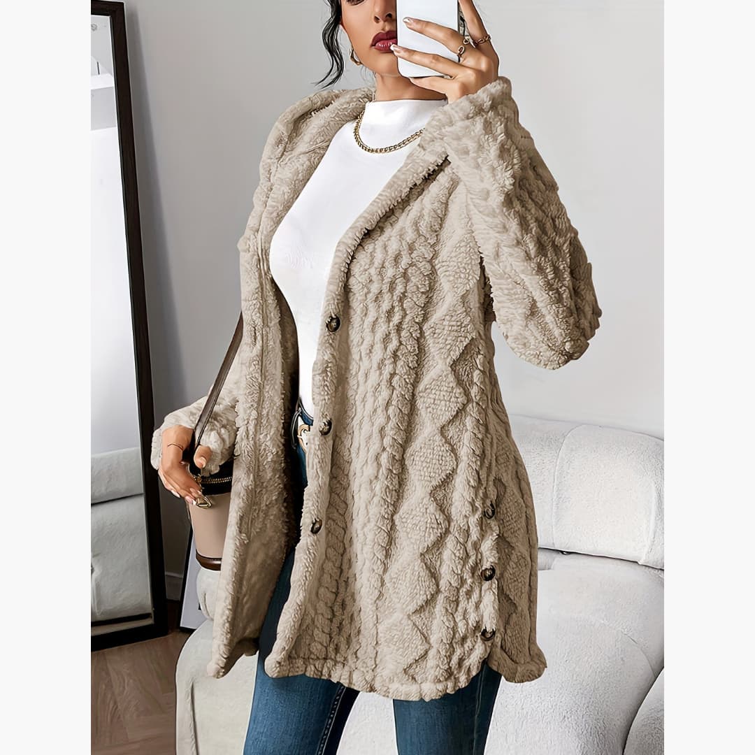Edith - Gemütlicher Hoodie mit Teddyjacke für Damen