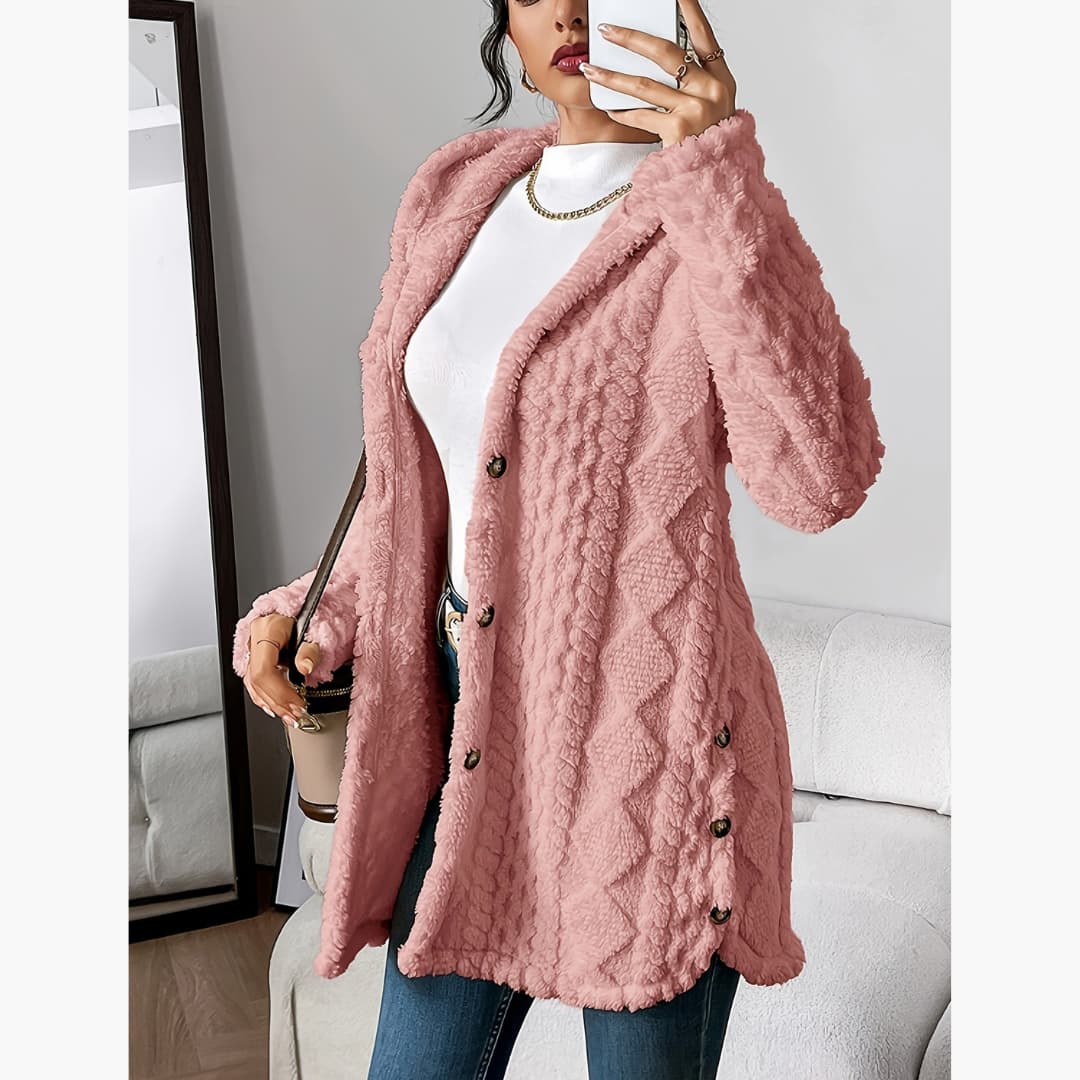 Edith - Gemütlicher Hoodie mit Teddyjacke für Damen