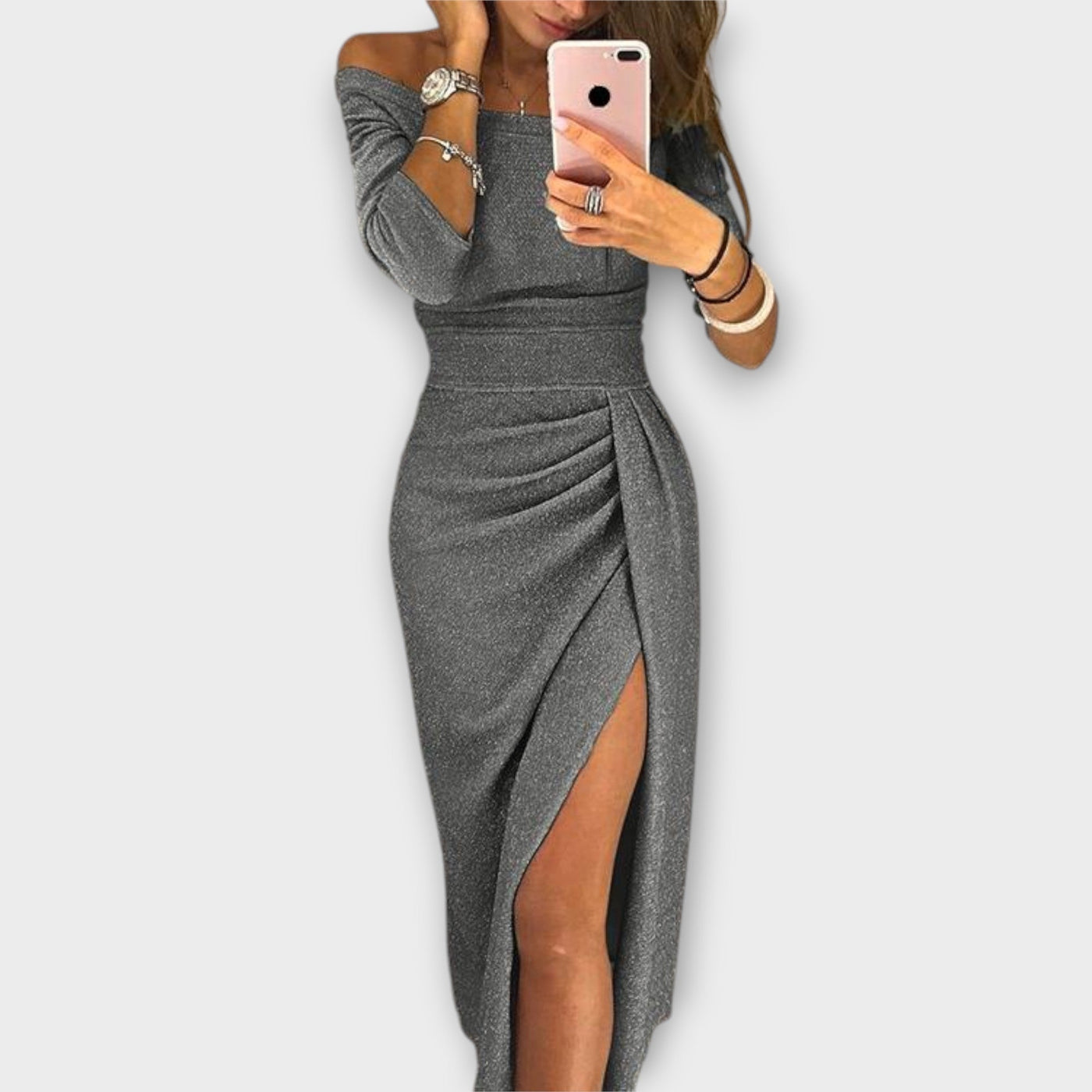 Aurora - Elegantes Off-Shoulder Kleid