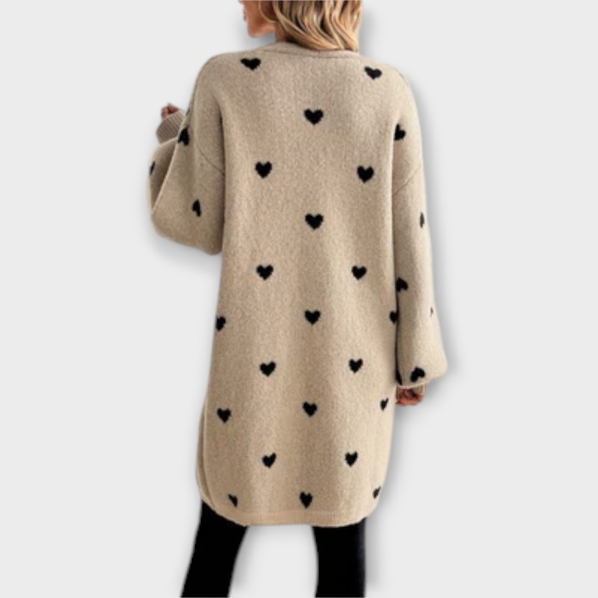 Julia | Cardigan mit Herzmuster