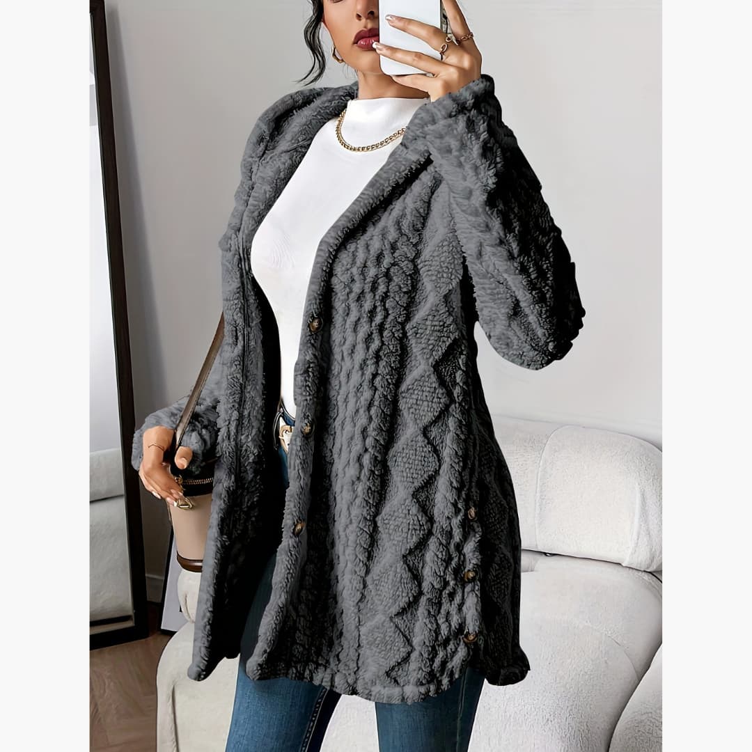Edith - Gemütlicher Hoodie mit Teddyjacke für Damen