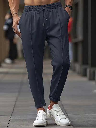 Crawford – Lässige Schlanke Passform Hose Mit Elastischem Bund