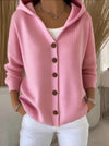 Damen-Cardigan aus Baumwolle, glatt, bequem, lässig, langärmelig