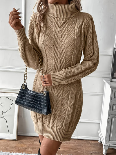 Milanda – Strickkleid Mit Zopfmuster