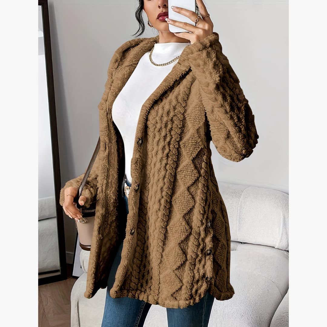 Edith - Gemütlicher Hoodie mit Teddyjacke für Damen