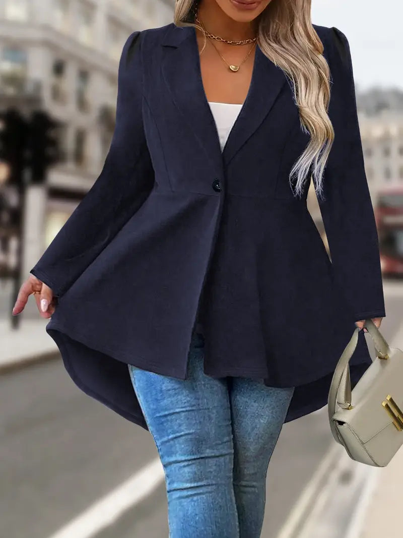Mackayla – Eleganter Langarm Blazer Mit Einem Knopf