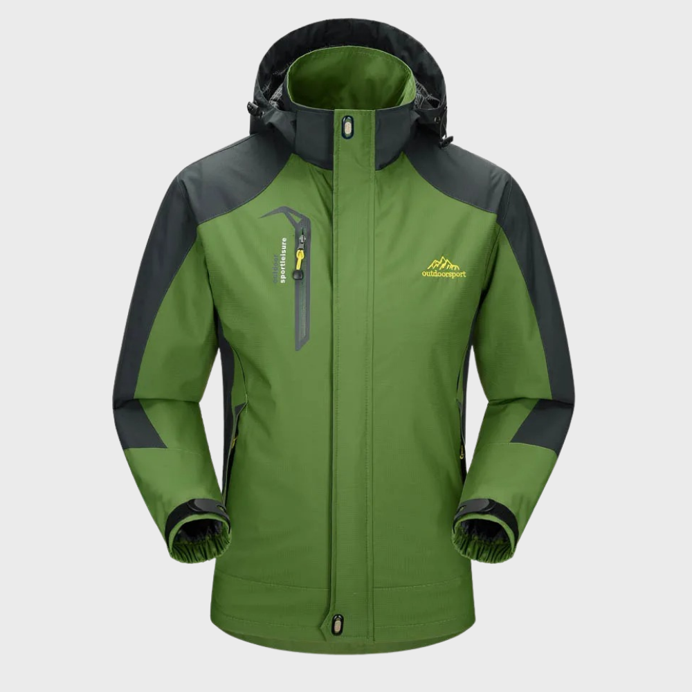 Herren Softshell-Jacke mit Kapuze, winddichter Membran und wasserabweisender Ausführung
