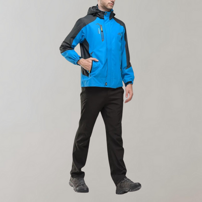 Herren Softshell-Jacke mit Kapuze, winddichter Membran und wasserabweisender Ausführung