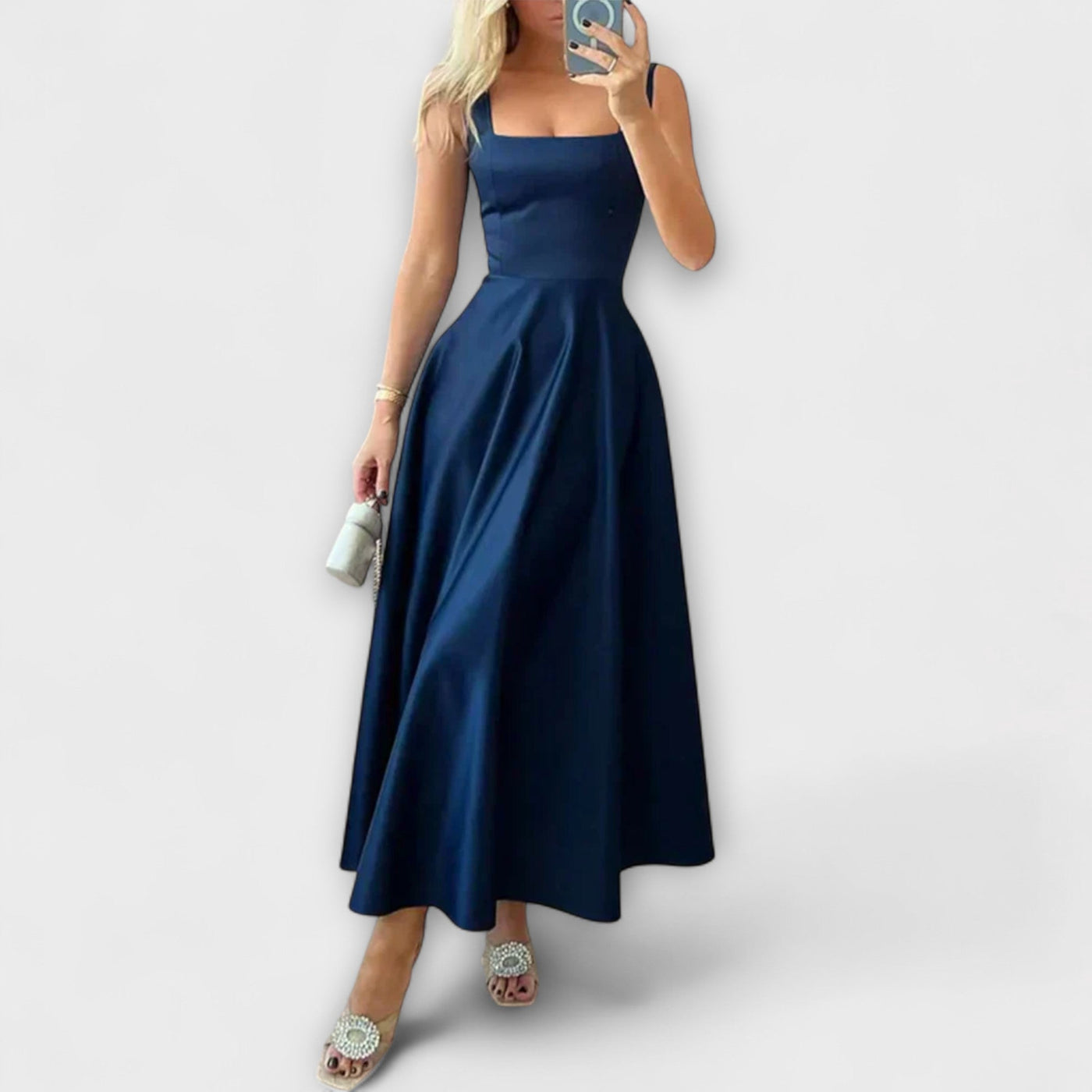 Aurora – Elegantes Midi-Kleid