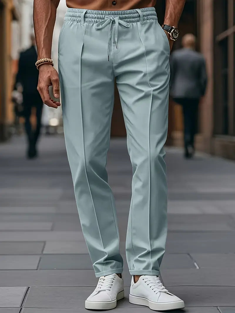 Crawford – Lässige Schlanke Passform Hose Mit Elastischem Bund