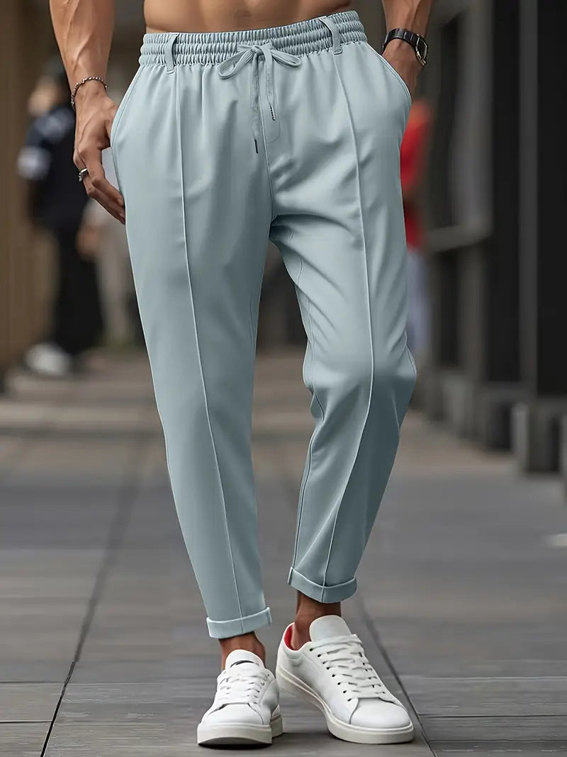 Crawford – Lässige Schlanke Passform Hose Mit Elastischem Bund