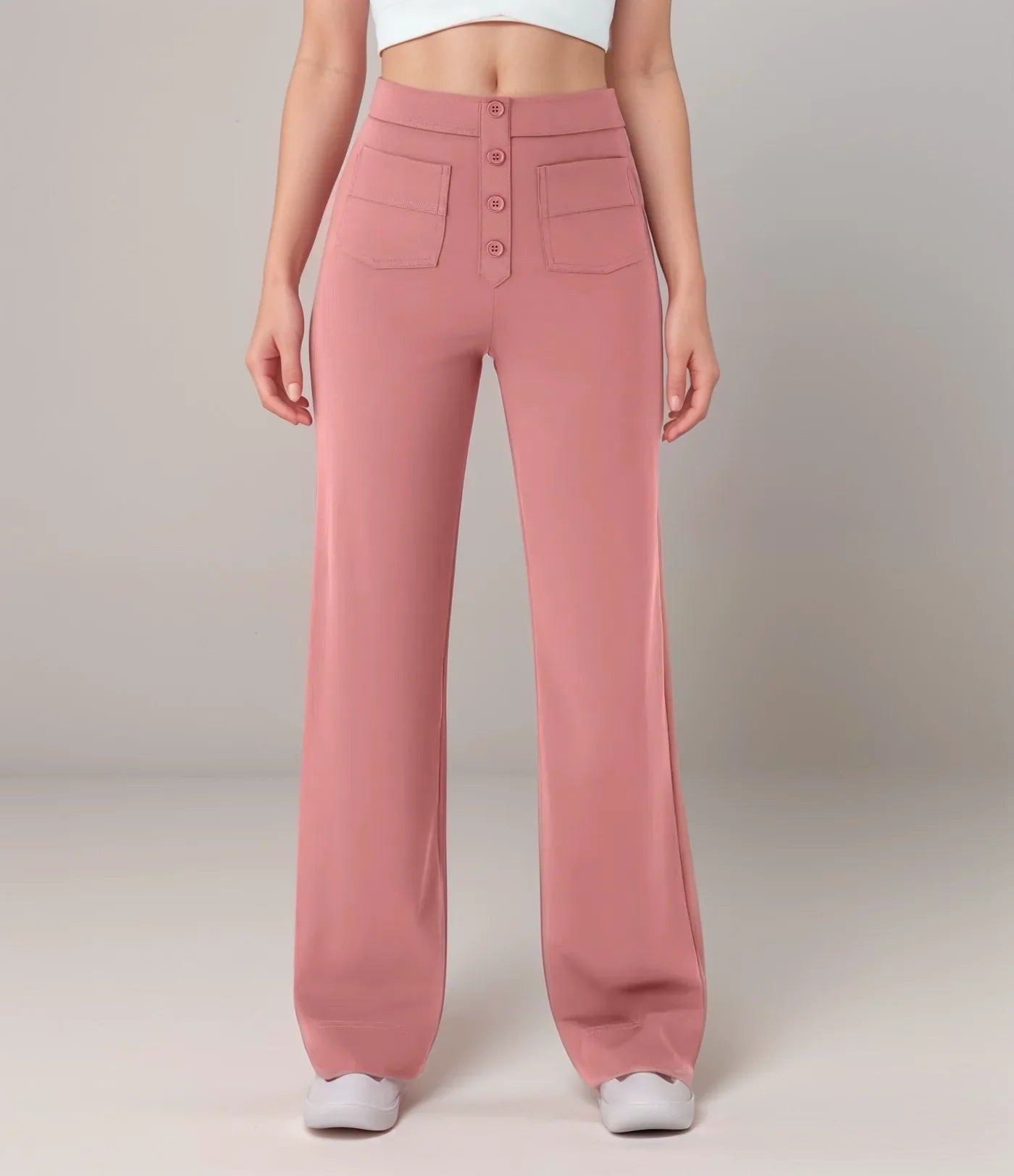 Elisha - Elastische broek met hoge taille - 1+1 kostenlos