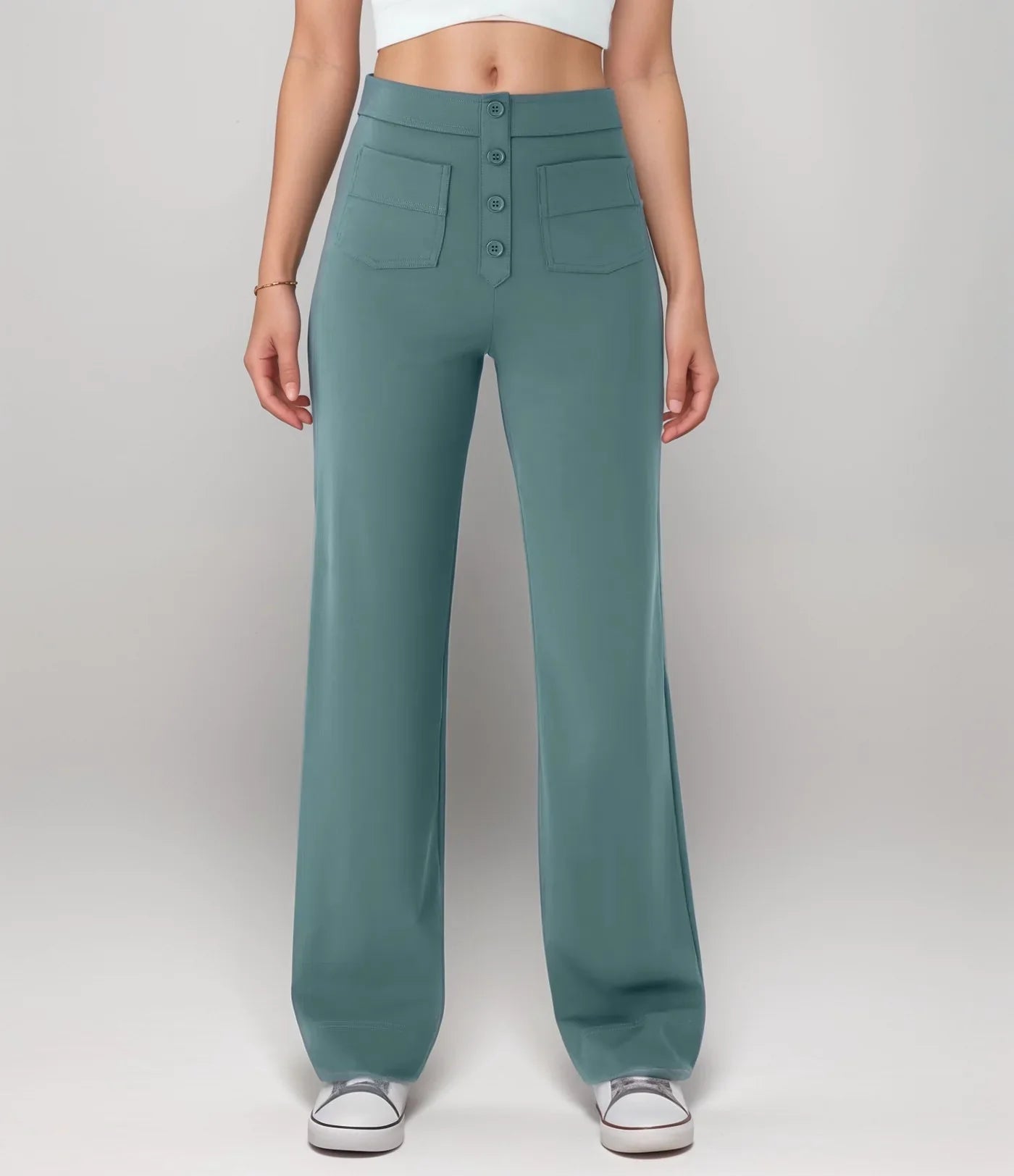 Elisha - Elastische broek met hoge taille - 1+1 kostenlos