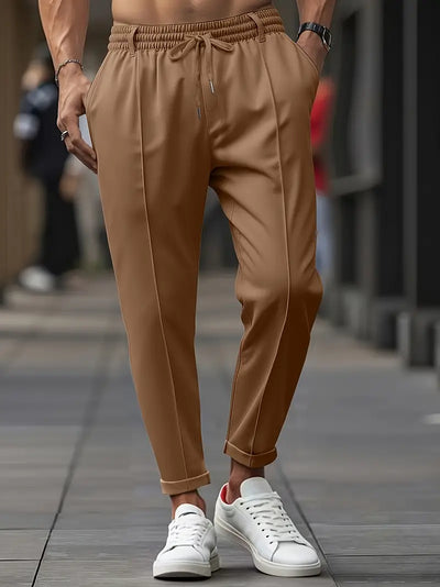 Crawford – Lässige Schlanke Passform Hose Mit Elastischem Bund