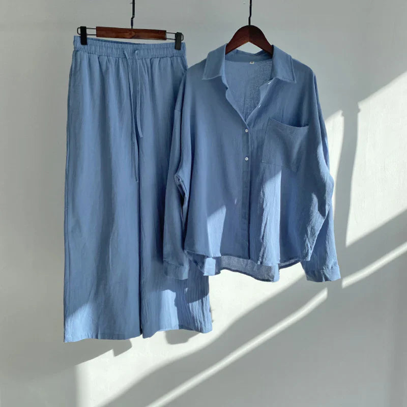 Solène™ - Müheloses 2-teiliges Set mit Leinencharakter